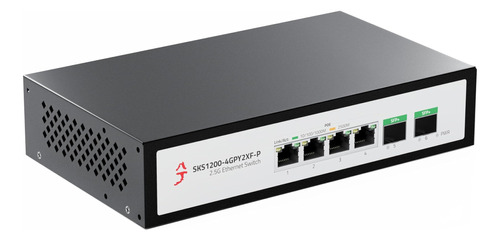 Conmutador Xikestor Poe+ Ethernet 2.5g De 6 Puertos, 4 Puert