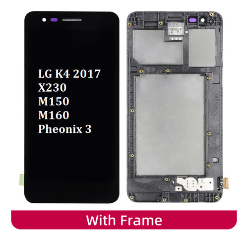 For Tela Lcd + Moldura De Tela De Toque Para LG K4 2017