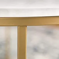 Comprar Walker Edison Cora Moderna Mesa De Centro Redonda De Imitaci