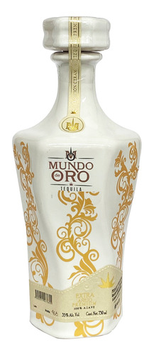 Tequila Artesanal Mundo Oro Extra Añejo Cerámica 750ml