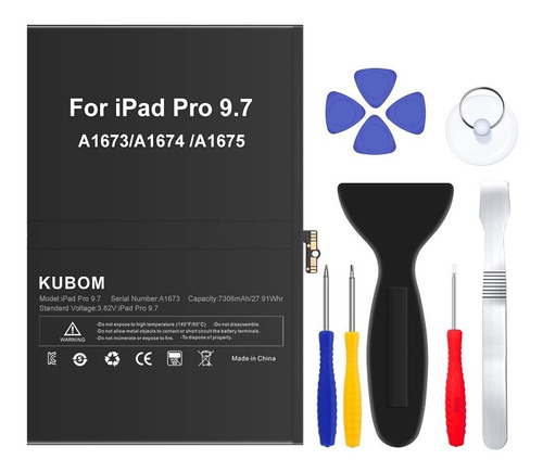 Kubom Para iPad Pro 9.7 Reemplazo Bateria Completa 7306mah
