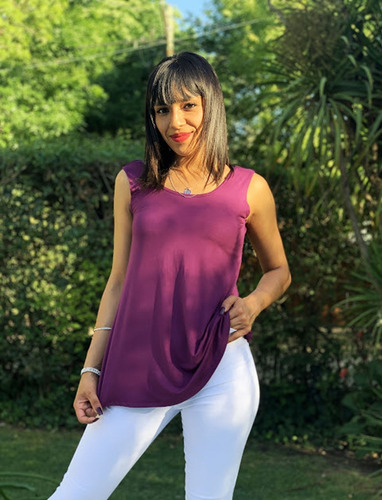 Imagen 4 de 6 de Remeron Remera Mujer Espalda Cruzada Descubierta Verano