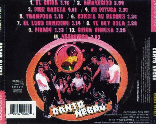 Canto Negro - Cumbia Re Loca Cd Nuevo Cerrado