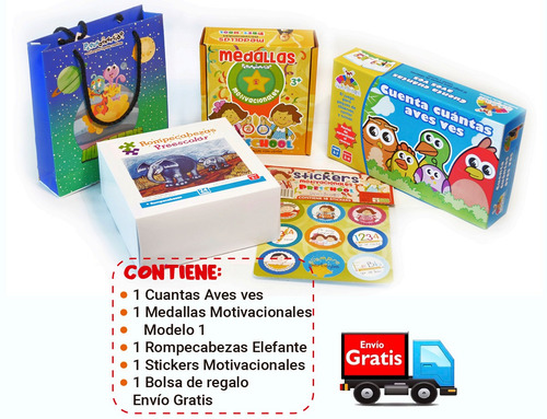 Juego Didáctico Infantil Preescolar Y Medallas +paquete 10+