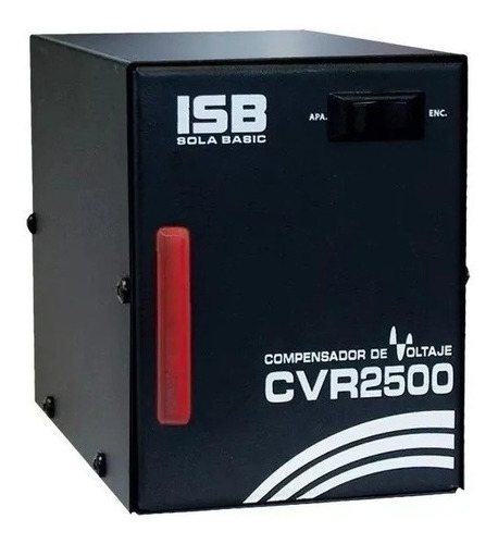 Imagen 1 de 3 de Regulador de voltaje Sola Basic CVR CVR2500 2500VA entrada de 127V y salida de 104V - 127V negro