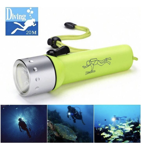 Lanterna Para Mergulho Noturno Led Prova Dagua Profissional