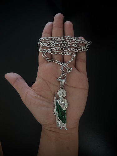 Collar Dije De San Judas Tadeo Plateado
