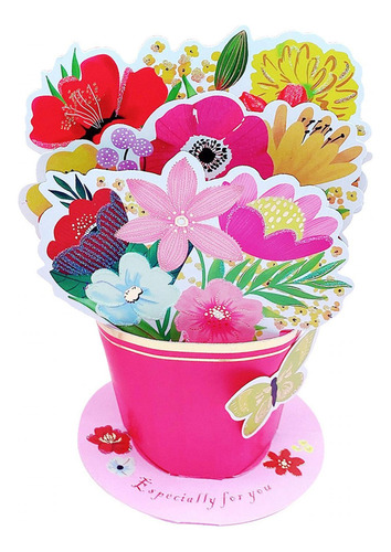 2025 4 Tarjeta Bouquet, Del Día De La Madre, Decoración A