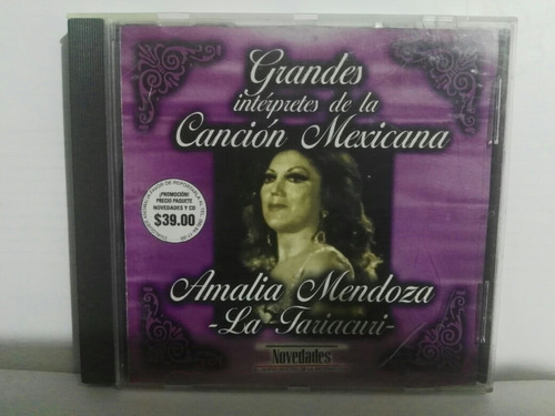 Amalia Mendoza La Tariacuri Grandes Intérpretes Novedades Cd