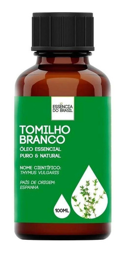 Óleo Essencial Tomilho 100ml Puro E Natural