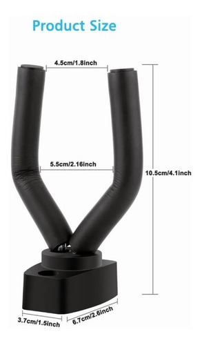Imagen 5 de 8 de Soporte Colgador De Pared Para Guitarra Anticaída 4 Uds