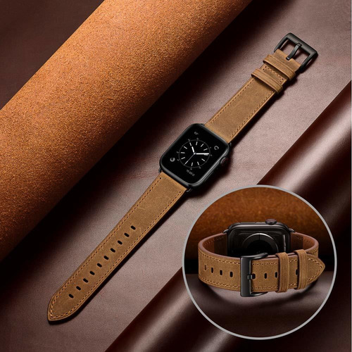 Malla Cuero Para Apple Watch (42/44mm) Ouheng [7rkm2whf