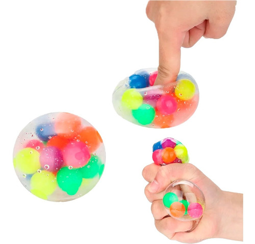 Bola Anti Estrés Fidget Juguetes Bolas Arcoiris Apretar 1p F