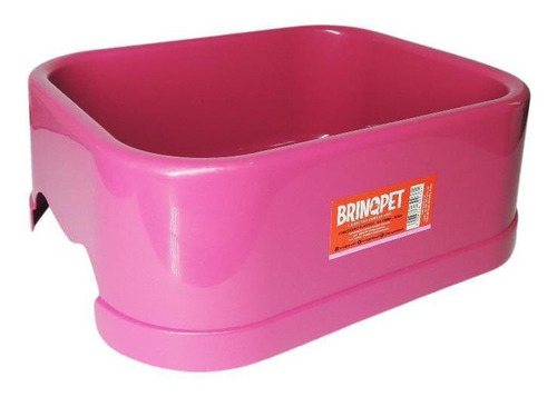 Comedouro E Bebedouro Para Cachorros E Para Gatos - Rosa