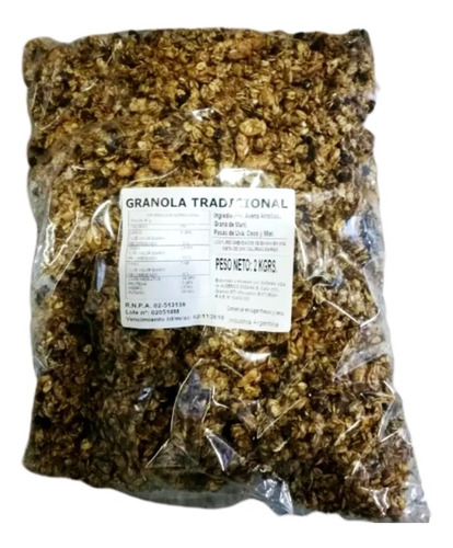 Granola Tradic. 2 Kg Avena Pasas Coco Mani Miel S. Vida - Dw