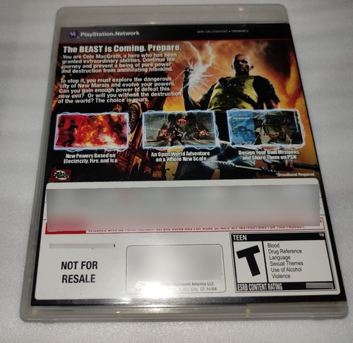 Infamous 2 Play Station Ps3 Completo! (Usado)