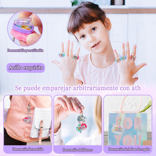 Diy Anillos Joya Pegatinas Juegos Para Niñas