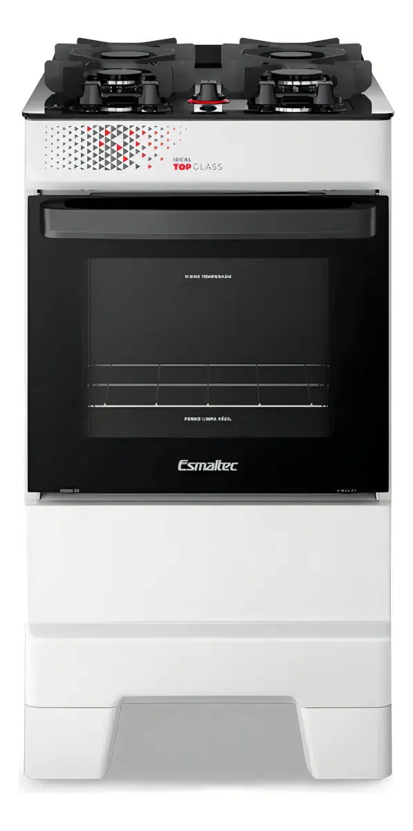 Fogão 5 Bocas Esmaltec Ideal Top Glass Branco