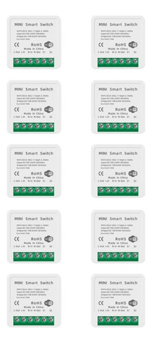 Kit 10 Mini Interruptor Inteligente 16a Wifi Automação Alexa