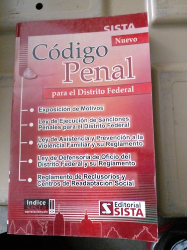 Código Penal Para El Distrito Federal- Sa