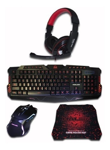 Kit Gamers 4-1 Scorpion Ha-820 (teclado,audifono,mouse,pad)