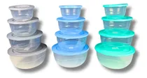 Comprar Set X4 Contenedores Recipientes Herméticos Redondos Plastico