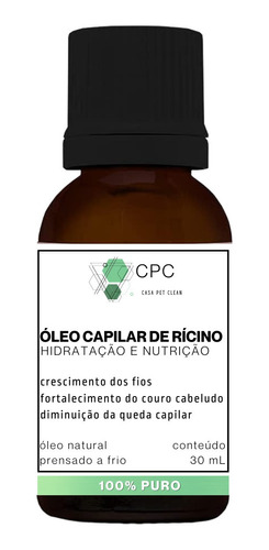 Oléo Capilar De Rícino 100% Puro 100ml Hidrata E Nutre 3 Un.