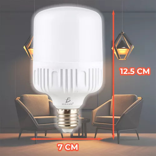 Paquete 10 Focos Led 15w 6500k Iluminación Potente Luz Fria Luz Blanco Frío Ele-Gate