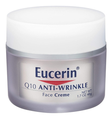 Crema Eucerin Piel Sensible Para Rostro Con Q10, Antiarrugas