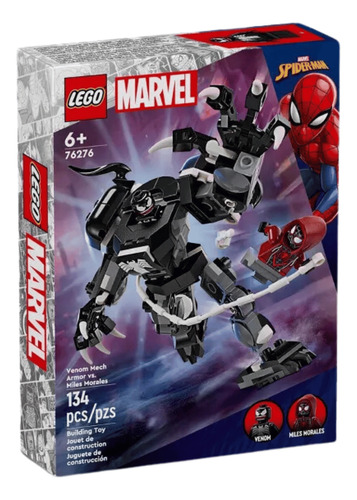 Lego Super Heroes 76276 Armadura Mech Venom Vs Miles Morales Quantidade de peças 134 Versão do personagem Marvel Spider-Man