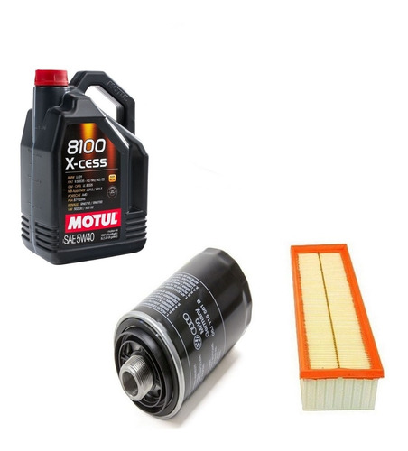 Kit 2 Filtros Originales Vw Vento 2.0 Tsi Motul 8100 Xcess