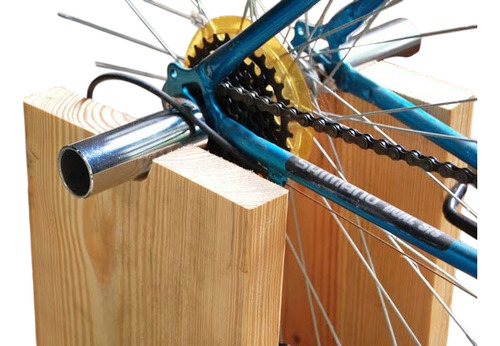 Soporte De Pie Fijo Para Bicicleta Movil En Madera Madera