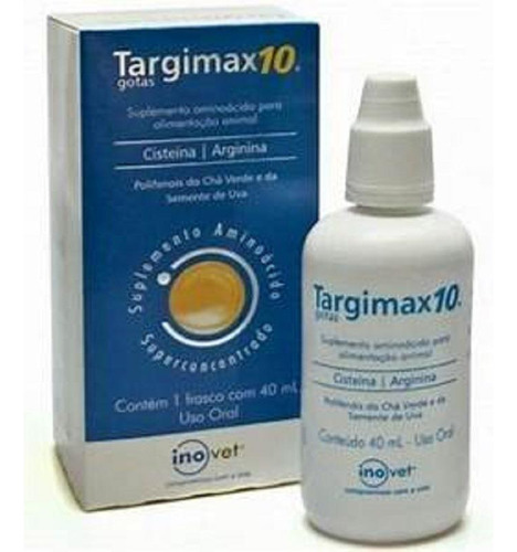 Targimax 10 Aminoácido Animais Com Cisteína E Arginina 40ml