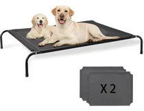 Comprar Cama Para Perro Y Gato Extra Grande Con Malla Transpirable Y Lavable Cama Elevada Al Aire Libre Portatil Camping Cama Elevada Para Perro Grande Mascotas 102*69*21cm.incluy 2 Piezas De Malla Hoho1
