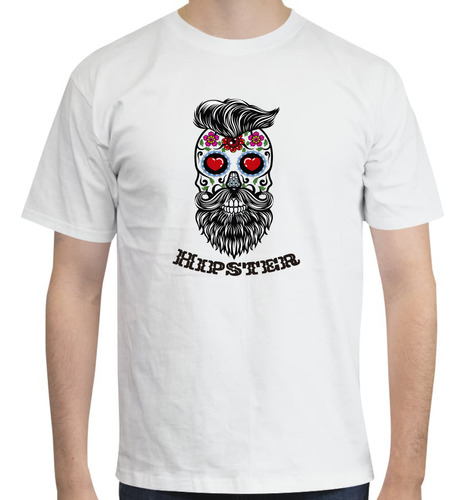 Playera De Calavera Hipster - Día De Muertos - Calavera