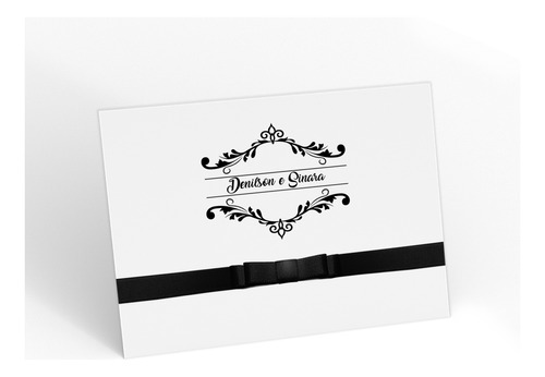 Kit 20 Convites Casamento - Preto - Evento  - Personalizado