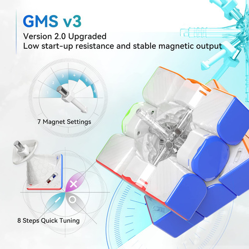Gan 12 Maglev Uv 3 X 3 Cubos Sin Calcomanías Mmg
