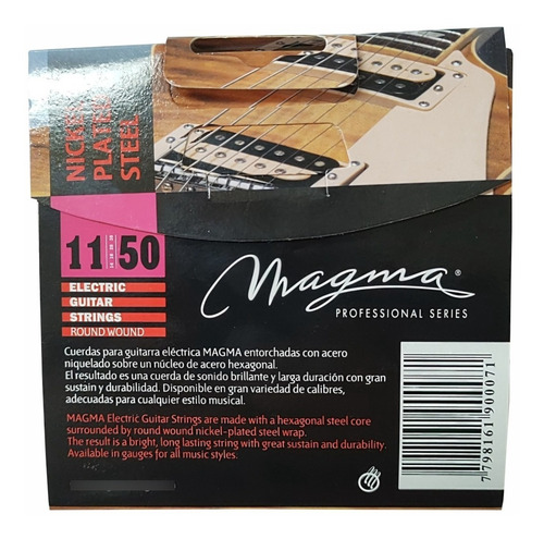 Imagen 2 de 3 de Cuerdas Magma Para Guitarra Eléctrica .011