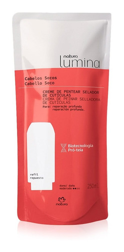 Repuesto Crema Para Peinar Cabello Seco Lumina Natura 