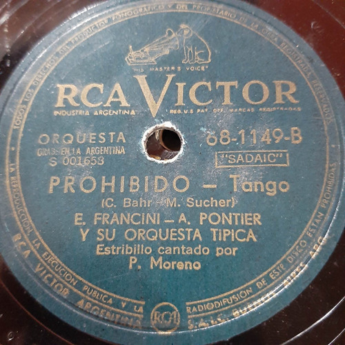 Pasta Francini Pontier Orq Tip Lagos Moreno Rca Victor C425