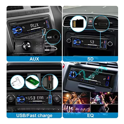  REAKOSOUND 1233 Bluetooth Single DIN Car Stereo, MP3