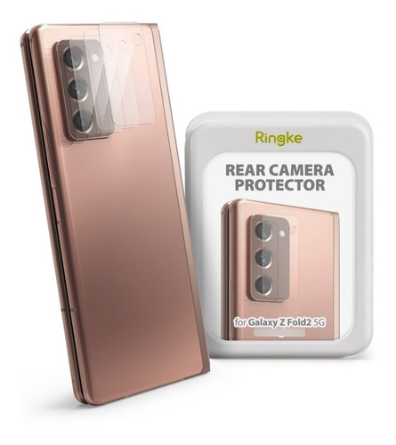 Imagen 1 de 10 de Vidrio Templado Cámara Samsung Galaxy Z Fold 2 Ringke Packx3