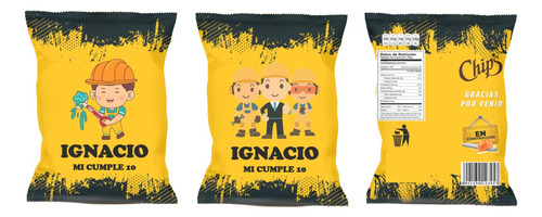 Chip Bag Kit Imprimible Bolsitas: Máquinas Excavadoras +edit