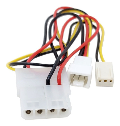 Cabo Adaptador 4 Pinos Molex Psu Para 3 Pinos Fan