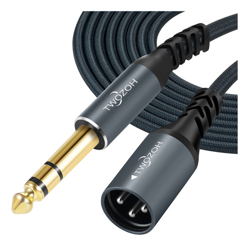 Twozoh Cable Xlr Macho A 1/4 Trs De Audio Estéreo De 10 Pies