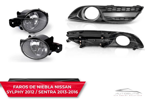 Imagen 2 de 8 de Faros Niebla Nissan Sylphy Sentra 2012 2013 2014 2015 2016