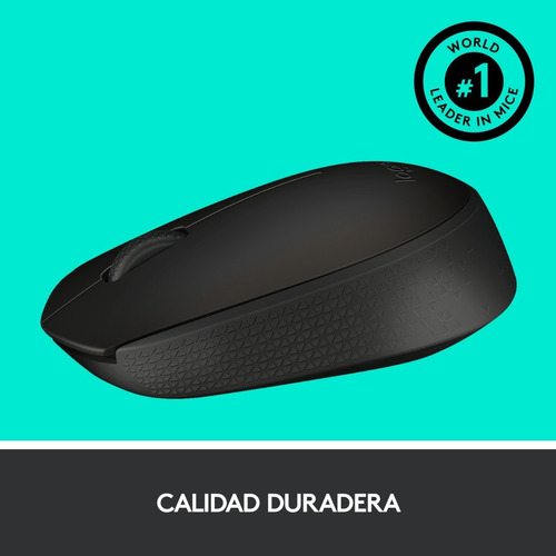Mouse Inalámbrico Logitech M170, Cómodo Y Portátil - Negro
