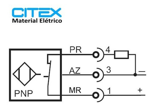 Lm12-3004pb Sensor Indutivo Não Faceado Pnp 6~36vcc 4mm