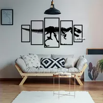 Comprar T Rex Panel 5 Cuadros | Cuadro Decorativo Hogar | Madera Mdf