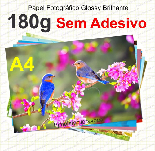 600 Fls Papel Foto Glossy À Prova D'água Brilhante A4 180g